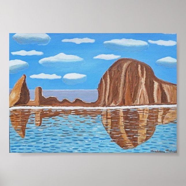 Póster Playa de Oregon Cannon (Frente)