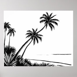 Póster Playa de Palm Beach