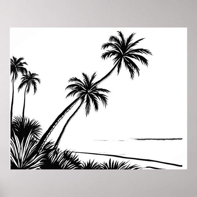 Póster Playa de Palm Beach (Frente)