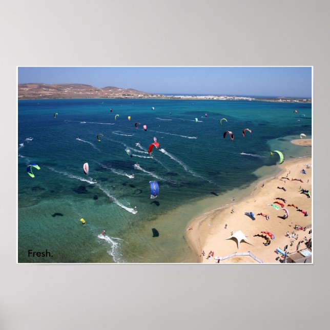 Póster Playa de Paros Kite (Frente)