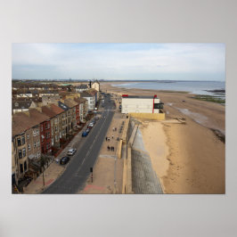 Póster Playa de Redcar desde el Beacon