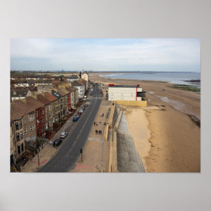 Póster Playa de Redcar desde el Beacon