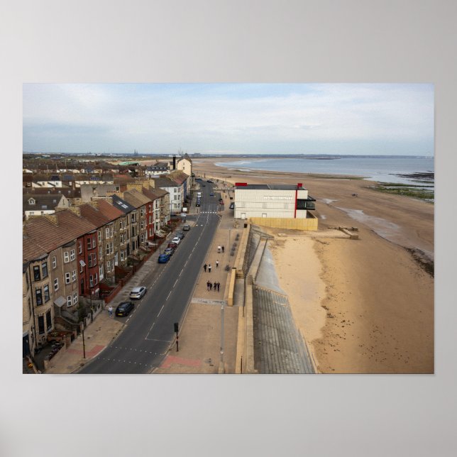 Póster Playa de Redcar desde el Beacon (Frente)