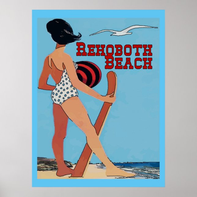 Póster Playa de Rehoboth, (Frente)