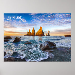 Póster Playa de Reynisfjara, Islandia
