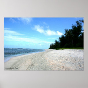 Póster Playa de Ritidian - Guam