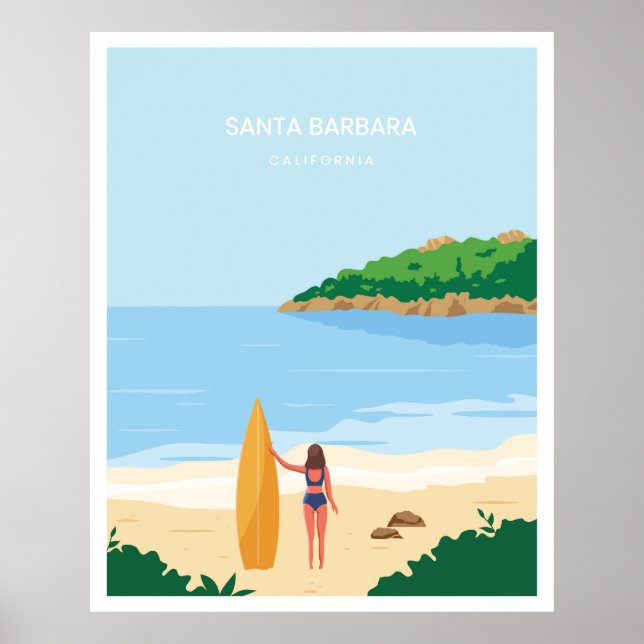 Póster Playa de Santa Bárbara (Frente)