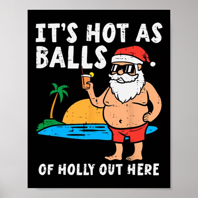 Póster Playa de Santa Caliente como Holly Divertida Navid (Frente)