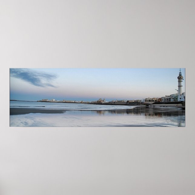 Póster Playa de Santa María del Mar, Cádiz (Frente)