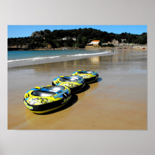 Póster Playa de St Brelade con marea baja