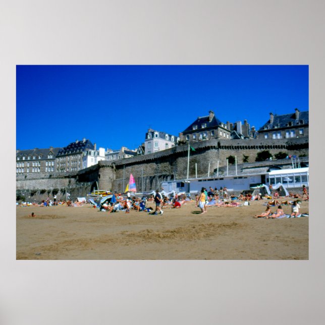 Póster Playa de St Malo, Francia (Frente)