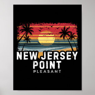 Póster Playa de tablas de surf Point Pleasant Nueva Jerse