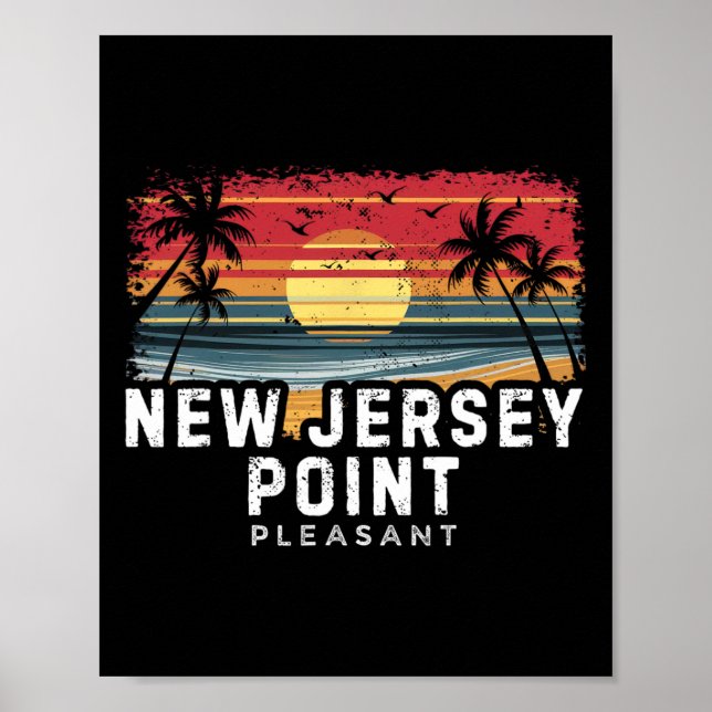 Póster Playa de tablas de surf Point Pleasant Nueva Jerse (Frente)