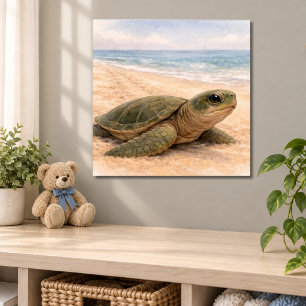 Póster Playa de Tortugas Marinas