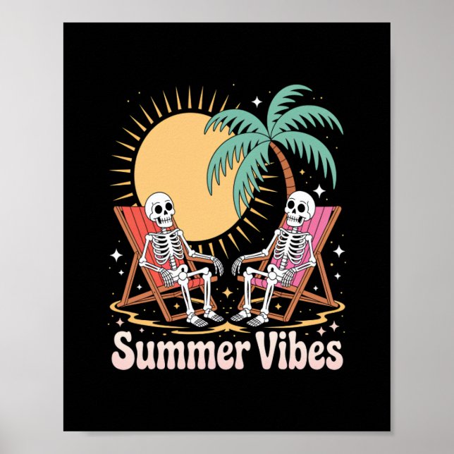 Póster Playa de vacaciones de verano de Summerween Vibes  (Frente)