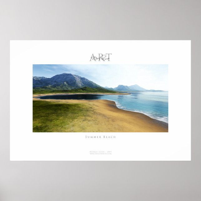 Póster playa de verano (Frente)