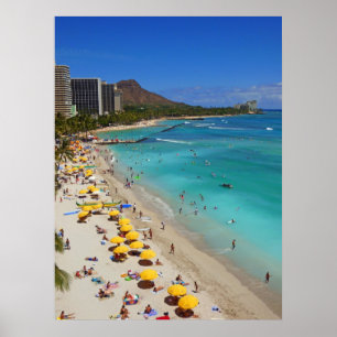 Póster Playa de Waikiki