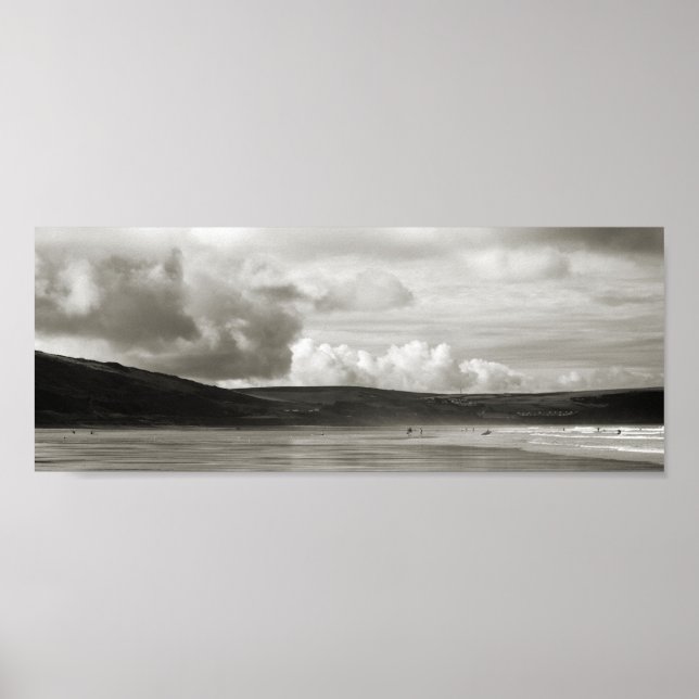 Póster Playa de Woolacombe, Devon, Reino Unido (Frente)