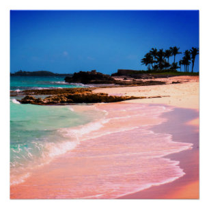 Póster Playa del agua de la turquesa