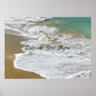 Póster Playa del Caribe personalizado