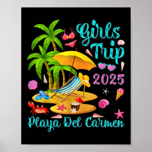 Póster Playa Del Carmen Playa México Viaje de Chicas de V