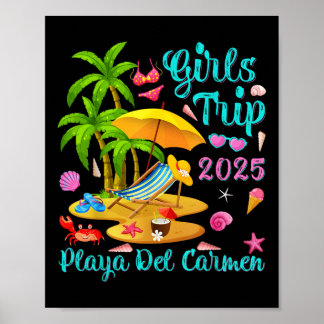 Póster Playa Del Carmen Playa México Viaje de Chicas de V