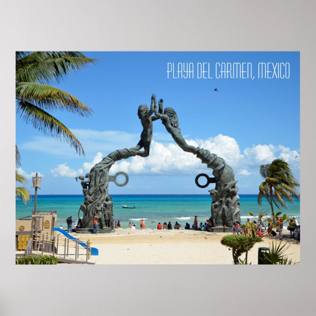Póster Playa del Carmen Riviera Maya México Viaje (Frente)