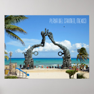 Póster Playa del Carmen Riviera Maya México Viajes