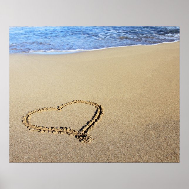 Póster Playa del corazón del amor (Frente)