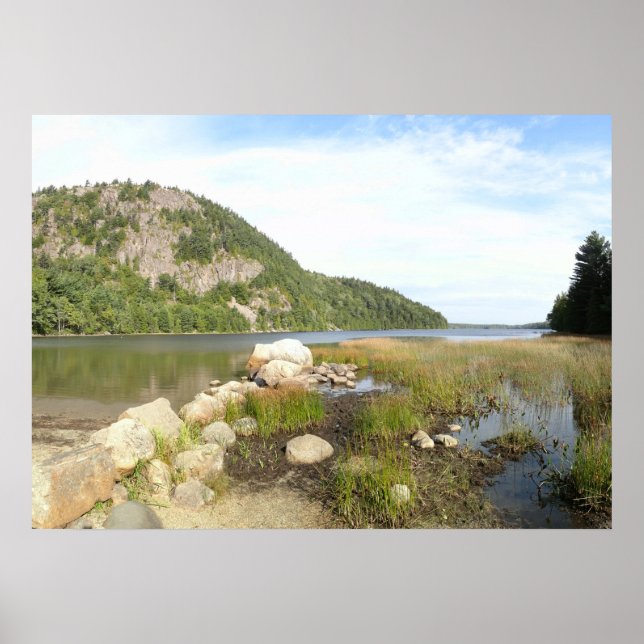 Póster Playa del lago Echo en el Parque Nacional Acadia (Frente)