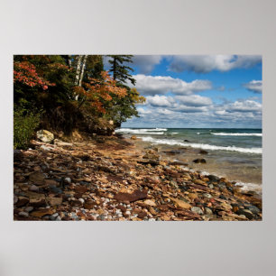 Póster Playa del lago Superior