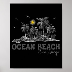 Póster Playa del Océano Chicas de San Diego California Vi