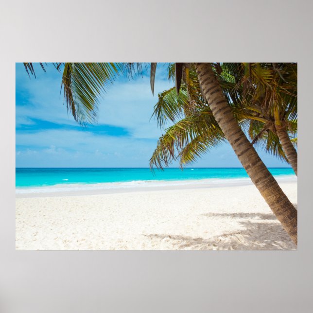 Póster Playa del Paraíso Tropical (Frente)