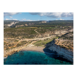 Póster Playa del Río Blanco Akamas, Chipre