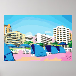 PÓSTER PLAYA DEL SUR, MIAMI, FLORIDA