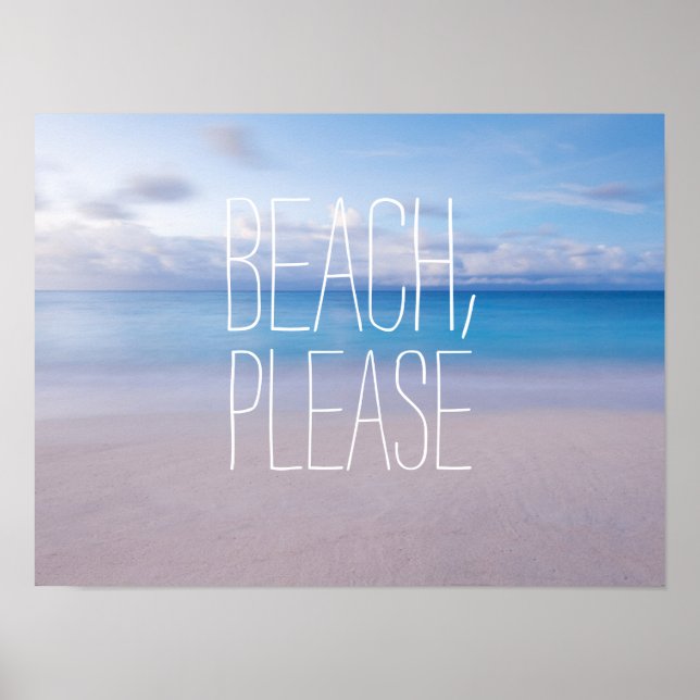 Póster Playa divertida, por favor, el hipster de fotos de (Frente)
