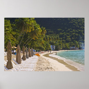 Póster Playa en Cane Garden Bay, Isla de Tortola
