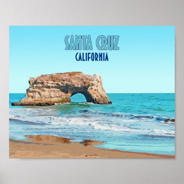 Póster Playa Estatal de Puentes Naturales de Santa Cruz d (Frente)