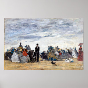 Póster Playa Eugène Louis Boudin en Trouville