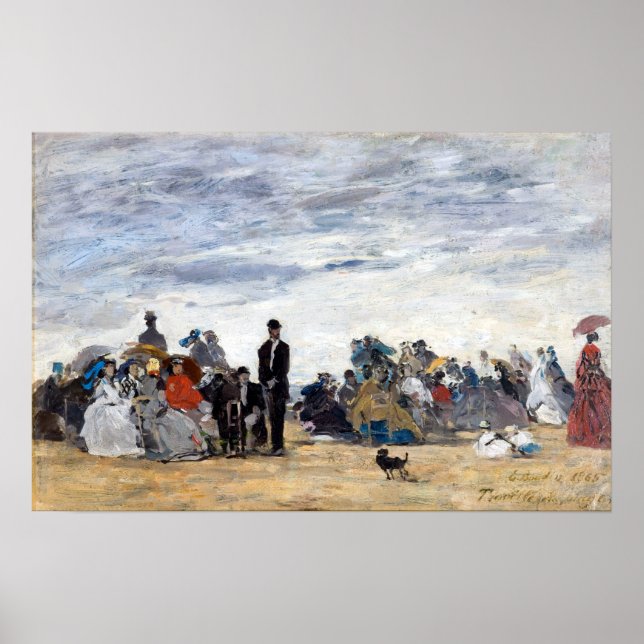 Póster Playa Eugène Louis Boudin en Trouville (Frente)