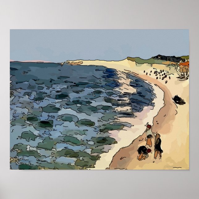 Póster Playa, Fauvismo (Frente)