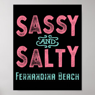 Póster Playa Fernandina Florida Sy y Salada