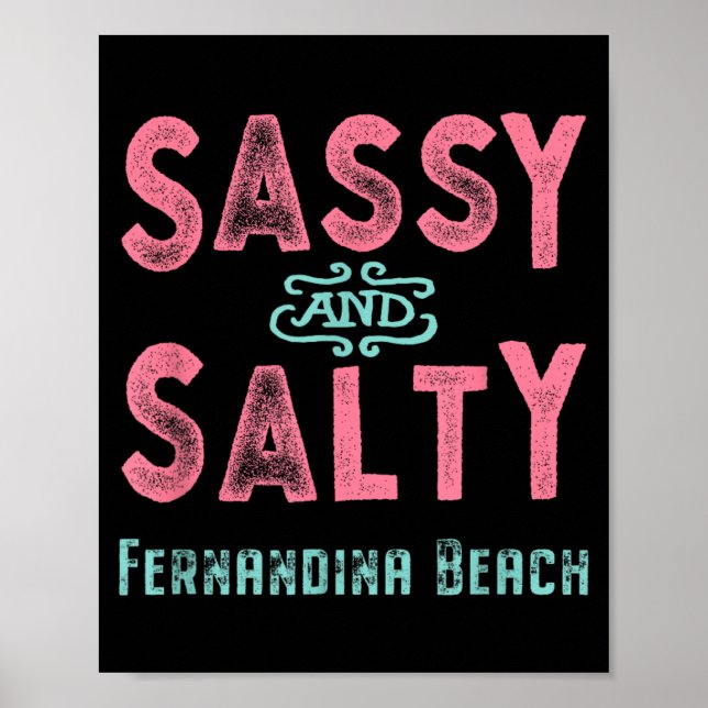 Póster Playa Fernandina Florida Sy y Salada (Frente)