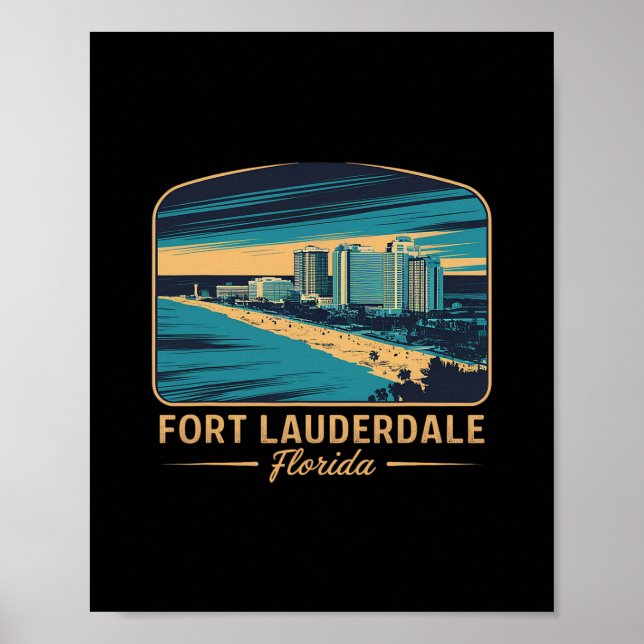 Póster Playa Fort Lauderdale Florida (Frente)