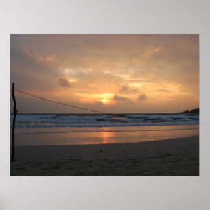 Póster Playa Hat Rin Amanecer ... Koh Phangan, Tailandia