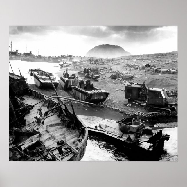 Póster Playa Iwo Jima (Frente)