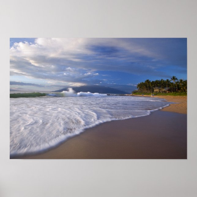 Póster Playa Kihei, Maui, Hawái, EE. UU. (Frente)