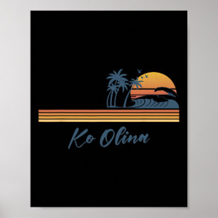 Póster Playa Ko Olina Hawaii Vacaciones Familiares Coinci