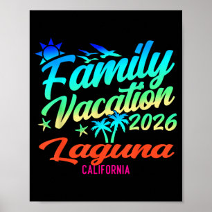 Póster Playa Laa California Vacaciones Familiares Verano 