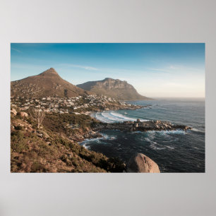 Póster Playa Llandudno: Sunset costero de Ciudad del Cabo